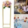 thumbnail image 3 of Miumaeov 1PCS Gold Metal Flower Stand Pedestal Centrepiece Wedding Window View 9.84*27.56in, 3 of 15