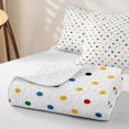 thumbnail image 4 of Erosebridal Rainbow Dot Quilt King,Multicolor Mini Polka King Coverlet Set For Girls,3-Piece, 4 of 7