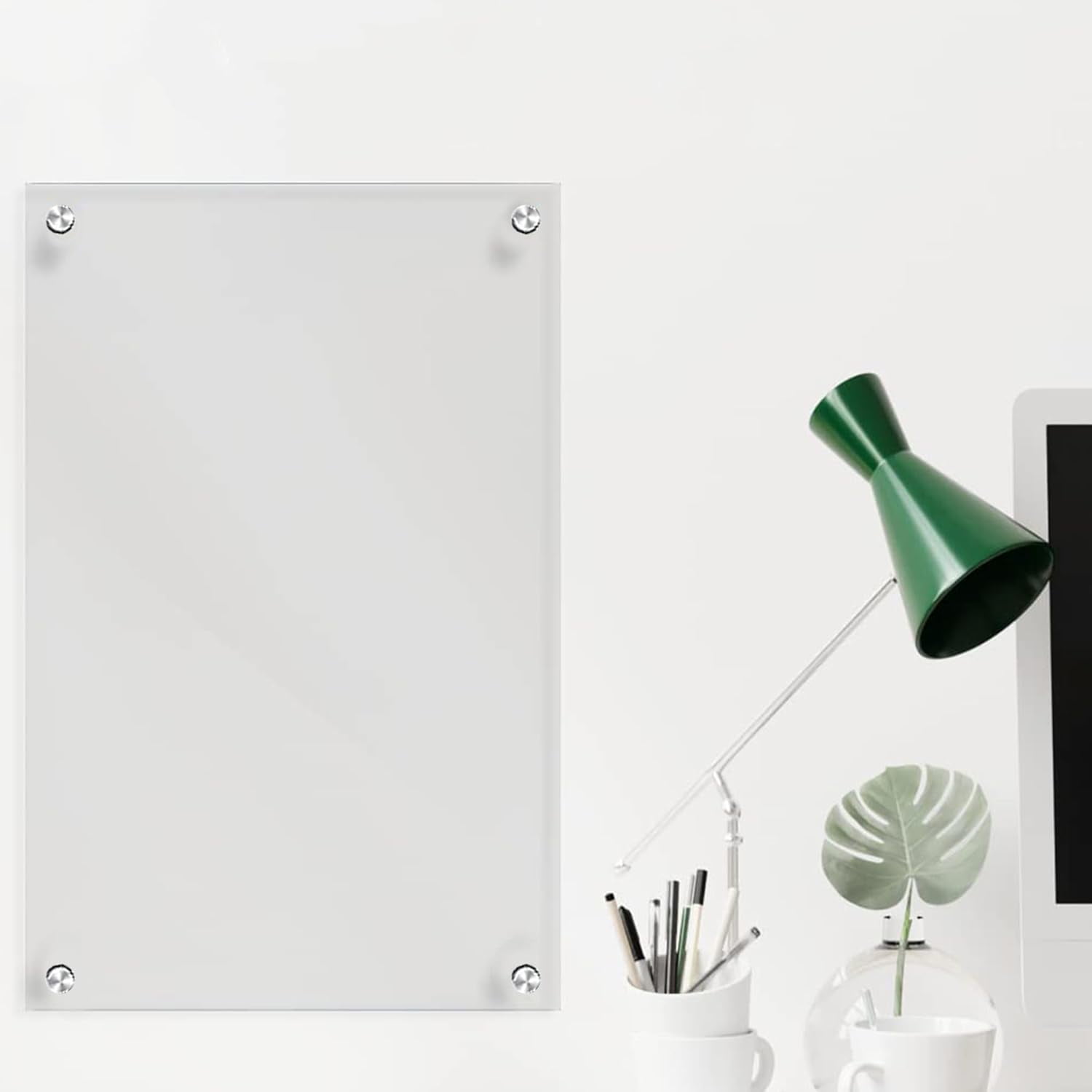 Acrylic Dry Erase Board, Dry Erase Board, Clear Non-Magnetic Wall Board Unframed White Board, for Office,School and Home, Portable Whiteboard(11.02x14.96 Inches)