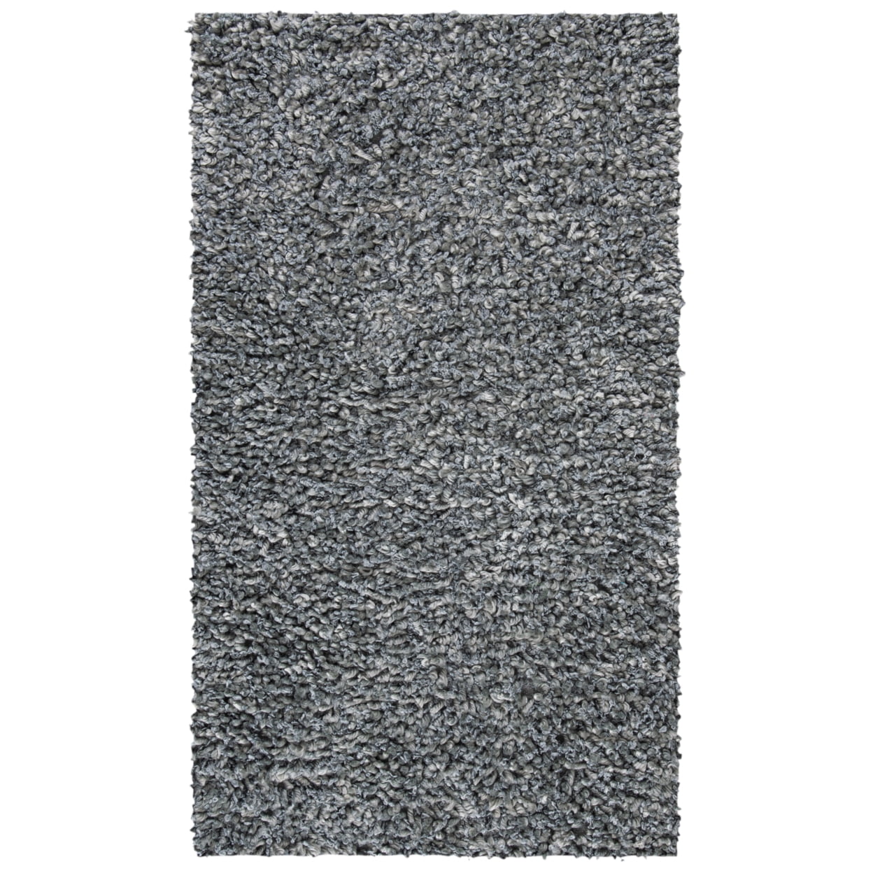 SAFAVIEH Sheep Cherette Solid Polyester Shag Area Rug, Silver, 4' x 6'