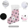 thumbnail image 3 of GZHJMY Pink Wave Dot Rabbit Christmas Stockings 1PCS, Large Xmas Stockings Gift Decorations and Party Supplies,Used for Fireplace Decoration Socks Christmas Tree Decoration, 3 of 7