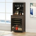 thumbnail image 2 of Tribesigns Wine Bar Cabinet for Liquor Glass, Freestanding Wine Rack with 21-Bottle Rack 8-Glass Holder and 1 Drawer, 2 of 6