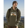 thumbnail image 2 of Stay Home Corgi And Coffee Hoodie Men -Image by Shutterstock, Male 3X-Large, 2 of 4