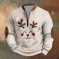 thumbnail image 3 of Mgmyaa Men's Christmas Printed Half Zip Sweatshirts Long Sleeve Zip Mock Neck Pullover Tops, 3 of 3