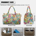 thumbnail image 7 of Garronmavis Colorful Floral Large Quilted Duffle Bag for Women, Lightweight Weekender Bag Travel Overnight Carry On Bag, Gym Dance Shoulder Bag with Zipper Pockets, 7 of 7