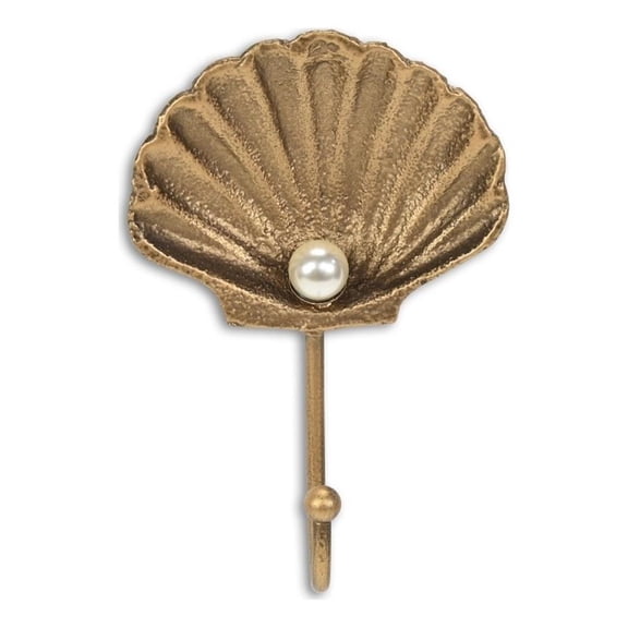 Cheungs 6117GD Mythra Seashell Cast Iron Wall Hook - Golden