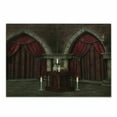 thumbnail image 1 of Gothic Cutting Board, Mysterious Dark Room in Castle Pillars Candles Atmosphere Pattern, Decorative Tempered Glass Cutting and Serving Board, Small Size, Black and Red, by Ambesonne, 1 of 1