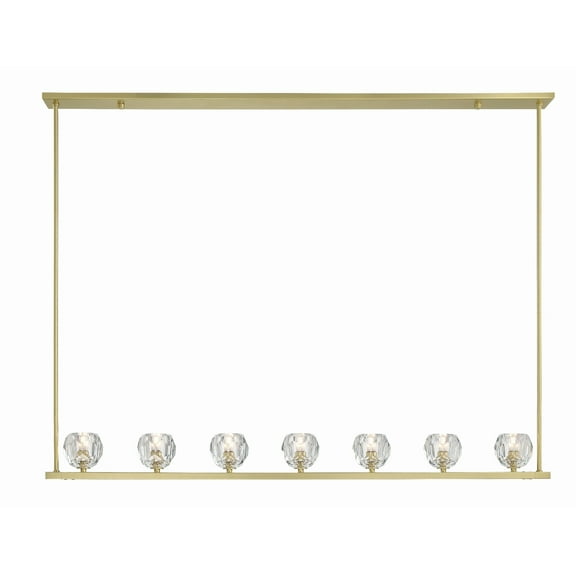 ARA-10267-SB Crystorama Lighting Aragon - 28W 7 LED Chandelier In Modern Style-6.75 Inches Tall and 56 Inches Wide
