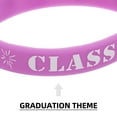 thumbnail image 3 of GOOHOCHY Graduation Wristbands Purple Silicone 10Pcs 2.8X2.8X0.5In, 3 of 8