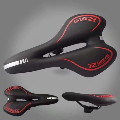 Selle de Bicyclette Gel Selle de Bicyclette Creuse Ergonomique Siège de Bicyclette Selles de Vélo de Montagne Selle de Randonnée pour Vélo de Montagne VTT Vélo de Route Hommes Femmes Rouge