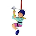 thumbnail image 2 of Personalized Zipline with Yellow Rope - Female Blonde Christmas Ornament - Ziplining Adventure - Family Vacation - Travel, 2 of 2