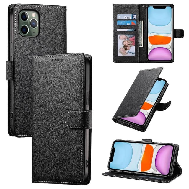 Funda para FOXDOCK iPhone 11 Pro – Cuero Premium, 3 ranuras para tarjetas, Protección contra impactos