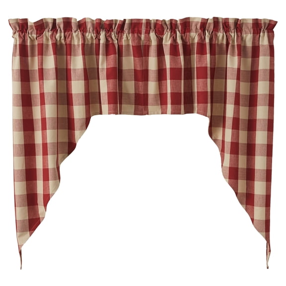 Park Designs Garnet Buffalo Check Swags 36"L