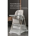 thumbnail image 6 of Baby Feeding Chairs,4 Wheels Baby Portable Folding Dining Chairs with Adjustable Height for Suitable for Kids and Toddlers,Unisex,Khaki, 6 of 10
