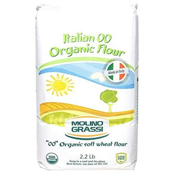Molino Grassi USDA Organic Italian "00" Soft Wheat Flour - 2.2 lb (2 Pack) (1 Pack)
