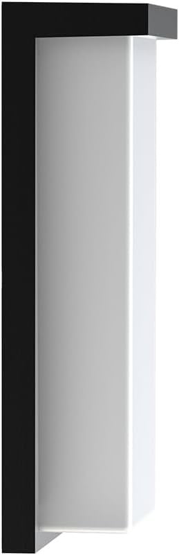 Euri Lighting EOL-WL61BK-1100esw, Outdoor LED Wall Light, Non-Dimmable, 3CCT Selectable 3K/4K/5K, 18/20/22W, 2160/2400/2619 lm, Matte Black, Wet Rated, Integrated LED Fixture Pack of 1