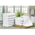 thumbnail image 2 of Ample Decor 100% Cotton White Wash Cloths Set of 10 Popcorn Textured - Super Soft, Quick-Dry - Mulaayam Collection - 12 X 12 Inch, 2 of 5