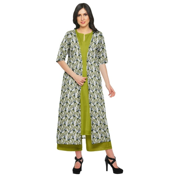 Moomaya Pakistani Kurta Plazzo Jacket Set For Women Indian Outfit Ethnic Wear