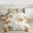 thumbnail image 2 of Manfei Autumn Pumpkin Full Size Comforter Sets 3-Piece, Fall Leaves Bedding Comforter Set, Happy Thanksgiving Day Bedding Sets, Microfiber Bedroom Decor, 2 of 8