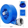 thumbnail image 2 of Barara King Pool Backwash Hose, Water Hose,3"X100FT Pool Backwash Hose, Heavy Duty Reinforced Blue PVC Lay Flat Water Discharge Pump Hoses with Aluminum Camlock C and E Fittings, 2 of 10