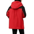 thumbnail image 4 of Elabch Sports Women's Winter Ski Jacket Waterproof Snow Coats Snowboard Fleece Lined Windbreaker Rain Coats Outdoor Plus Size Warm Hiking Jackets with Hooded Red M, 4 of 9
