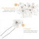thumbnail image 2 of Bridal Hair Clips Bridal Hair Combs for Wedding Women Silver Zinc Alloy for Hairstyle Enhancement 6Pcs, 2 of 3