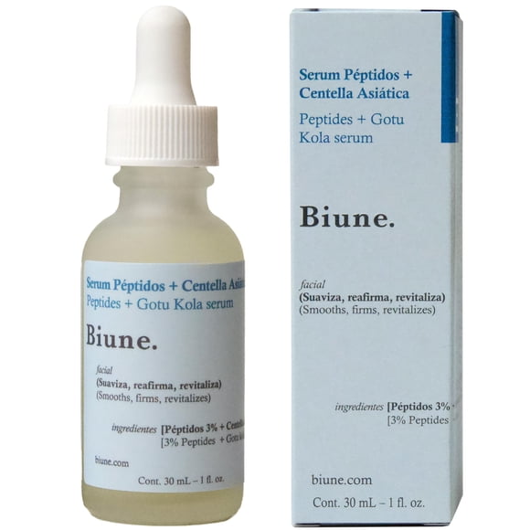 Serum Péptidos 3% + Centella Asiática | Reduce Arrugas y Signos de la Edad | Regenera, Hidrata y Reafirma | Antiedad + Calmante | Para Todo tipo de Piel | Skin Care | Biune. | 30