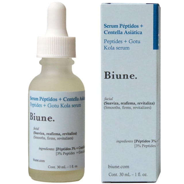 Serum Péptidos 3% + Centella Asiática | Reduce Arrugas y Signos de la Edad | Regenera, Hidrata y Reafirma | Antiedad + Calmante | Para Todo tipo de Piel | Skin Care | Biune. | 30