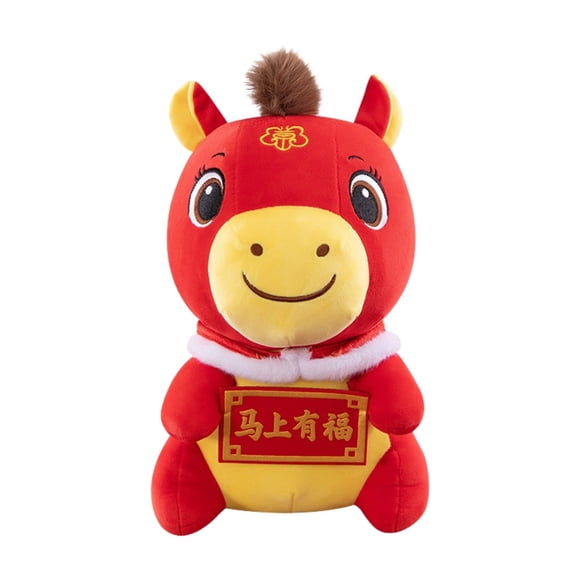 kjfeif 2026 Année de l'Orse Douce Peluche, Jouet en Peluche Mascotte pour Enfants Adultes, Décoration de Maison Lit Sofa Salon Chambre de Bébé Fête