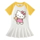 thumbnail image 2 of Hello Kitty ropa de dibujos animados para niños vestido de algodón de media manga niñas bebé Casual Color a juego Falda plisada de manga corta, 2 of 5