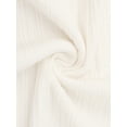 thumbnail image 6 of DARING DIVA Women's Wide Leg High Waist Ribbed Knit Loungewear S White, 6 of 6