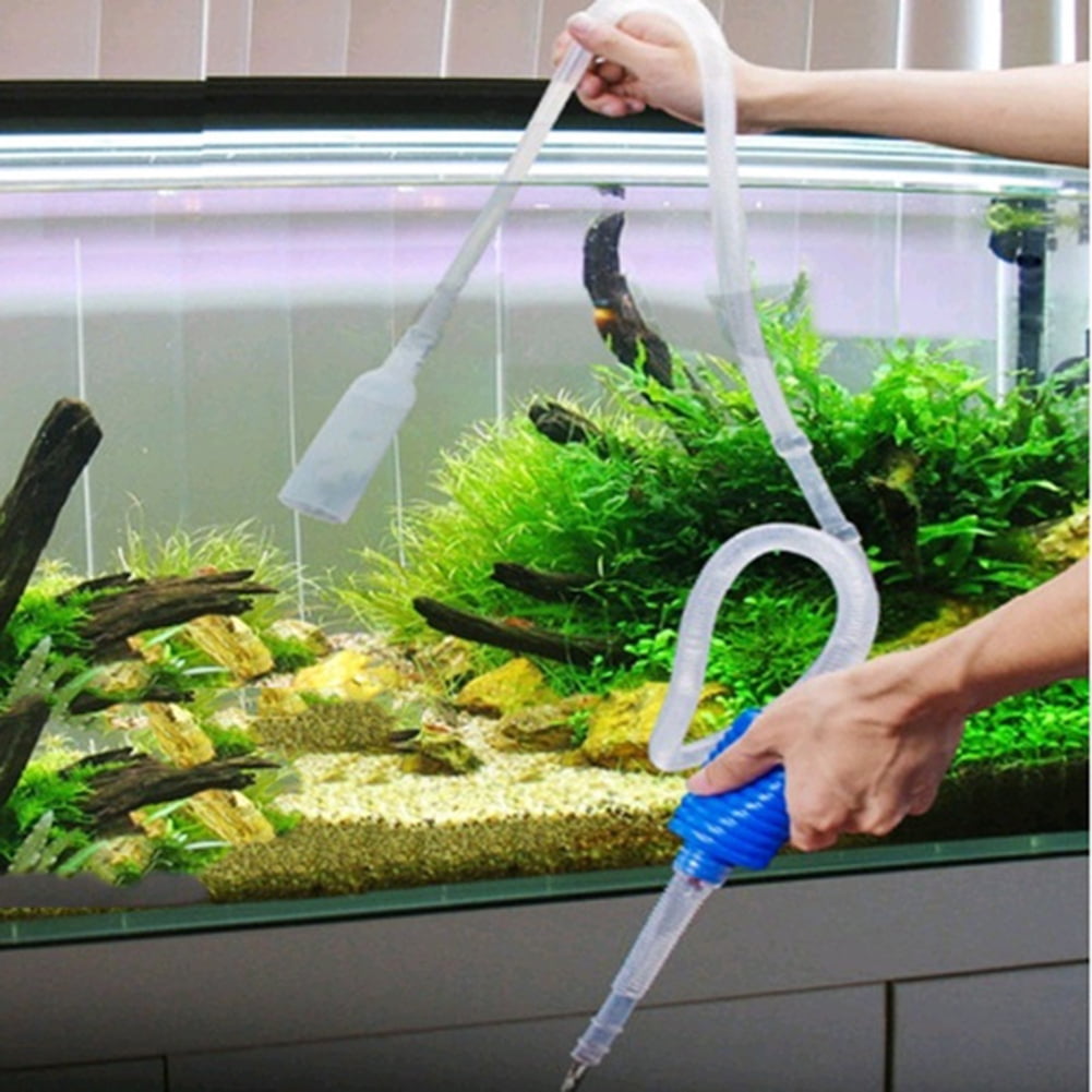 Shulemin 1.7m Aquarium Siphon Gravel Cleaner Fish Tank Vacuum Water Change  Pump Tool