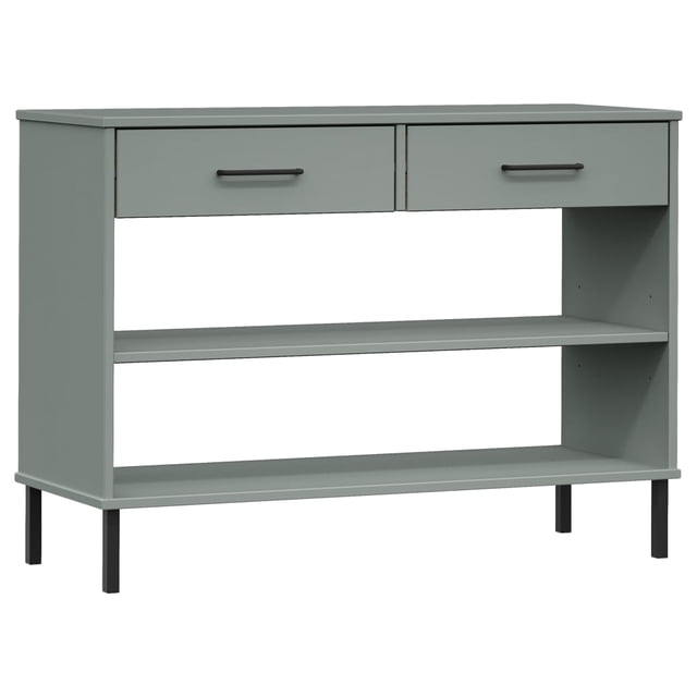 vidaXL Console Armoire Buffet Rangement avec Pieds en Métal Bois Massif Pin OSLO