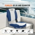thumbnail image 4 of Vevor ZDCZYDKB1J008NUH0V0 18.9 in. Low Back Seat Folding Boat Chair with Thickened Sponge Padding & Hinge, 4 of 5