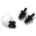 thumbnail image 1 of bedienty Silicone Waterproof Nose Clip Swimming Earplug Portable Ear Protector Black 1Set, 1 of 6