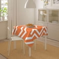 thumbnail image 6 of Square Table Cloth, Chevron Orange Tablecloth Washable Dinng Table Covers Decorative for Kitchen & Table Linens 60" x 60", 6 of 8