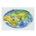 thumbnail image 1 of Earth Cutting Board, Globe of Earth Painted in Watercolors Cartography Geography Continents, Decorative Tempered Glass Cutting and Serving Board, Large Size, Pale Blue Green Yellow, by Ambesonne, 1 of 1