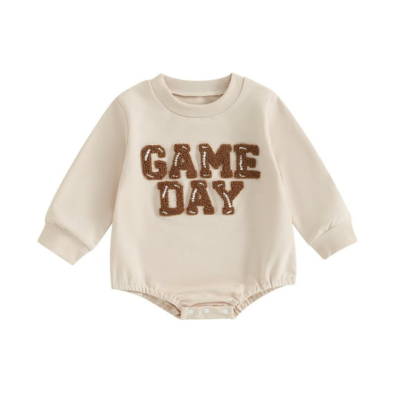Musuos Baby Boys Girls Sweatshirts Rompers 3 6 12 18M Letter Embroidery Crew Neck Long Sleeve Infant Jumpsuits