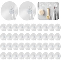 Oraceous 40PCS Small Suction Cup Hooks Removable Suction Hooks Transparent Wall Hooks for Hanging Removable Reusable Bathroom Suction Hooks