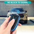 thumbnail image 3 of Key Fob Cover Compatible with Chevrolet Equinox Malibu Traverse Blazer Camaro Impala Cruze Volt Bolt Sonic Trax Tahoe Keychain Case Holder Protector,5-Buttons-Blue, 3 of 6