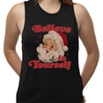 thumbnail image 2 of Believe in Yourself Santa Women's Muscle Tank X-Small Black, 2 of 5