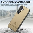 thumbnail image 4 of Designed for Samsung Galaxy A36 5G Classic Case, Slim Leather Luxury Business PU Non-Slip Texture Grip Shockproof Bumper Protective Phone Cover Men Women For Samsung Galaxy A36 5G,Khaki, 4 of 9