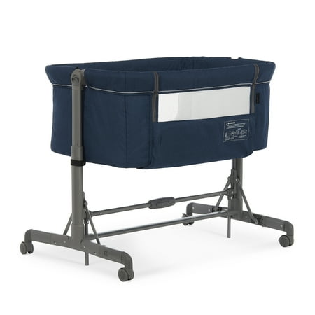 UPC: 0811048038777 | Dream On Me Zimal Bassinet Bedside Sleeper Blue Breathable Panel Lightweight JPMA Certified