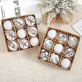 thumbnail image 5 of Bola colgante de Navidad de 6 cm de diámetro, adorno para árbol de Navidad, decoración para el hogar, bola de copo de nieve, adorno de gota blanca, 5 of 5