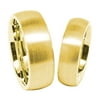 Tungsten Carbide 8MM/6MM For Men and Ladies Domed Gold IP Brushed Finish Wedding Band Ring Set
