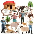 thumbnail image 2 of Simulation Poultry Animal Model Set Diy Farm Animal Action Figures Plant Scene Fence Model Toys For Birthday Gifts, 2 of 6