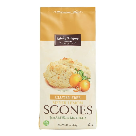Sticky Fingers Gluten Free Meyer Lemon Scone Mix 16 oz. Pack of 3