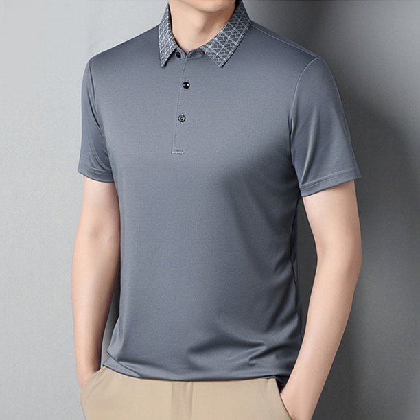 pstuiky camisetas de hombre, Camisas cortas informales de cuello redondo y botones para hombre camisas casuales para hombre m