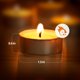 thumbnail image 2 of Velas de té Ashlux sin perfume con forma de palma, 100 unidades, color blanco, 2 of 9