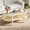 White, variant on MARQUESSIA Coffee Table for Living Room 48'' Oval Tempered Glass Wood Tea Table with 2-Tier Storage Center Table Boho Table for Apartment Brown